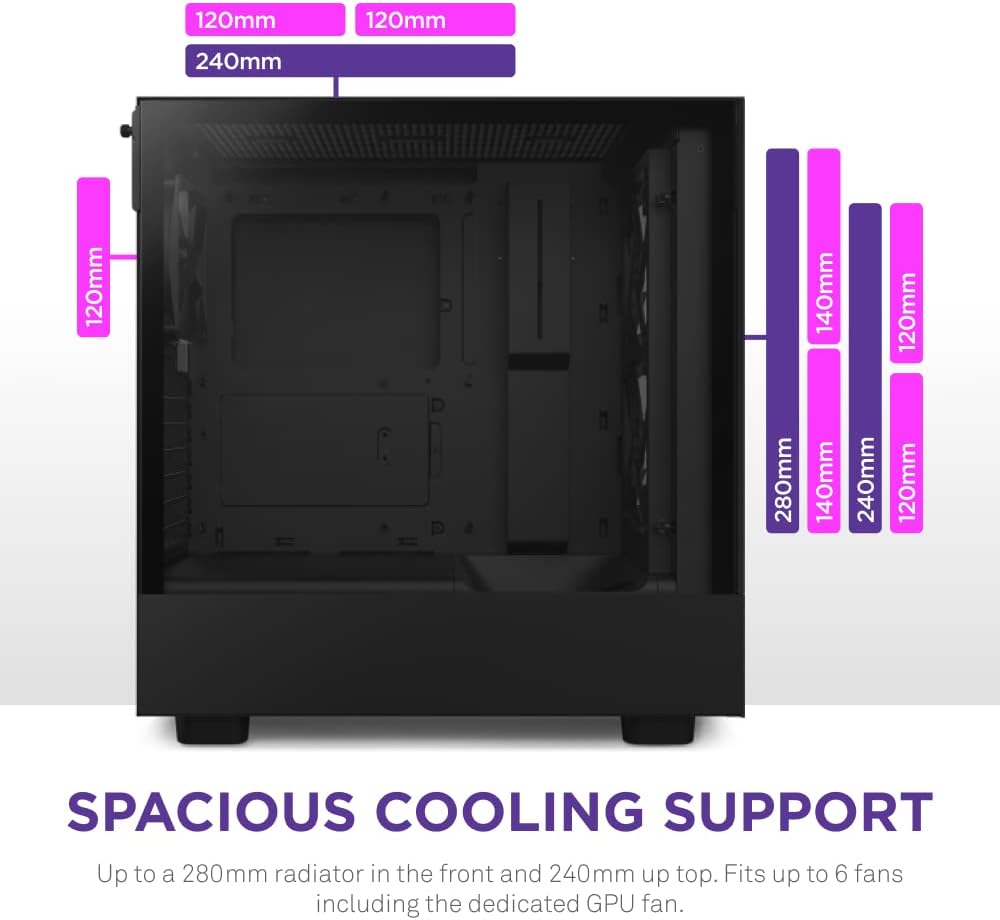 NZXT H5 Flow RGB - Compact ATX Mid-Tower PC Gaming Case
