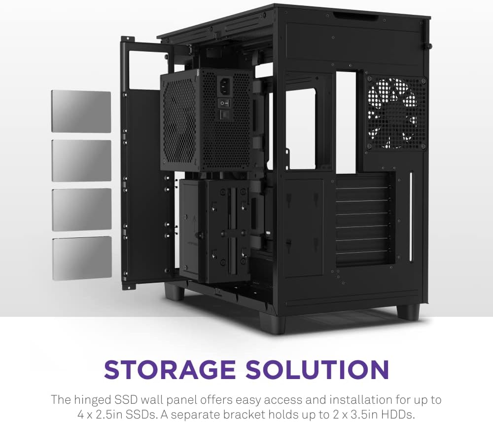 NZXT H9 Flow - Dual Chamber ATX Mid-Tower PC Gaming Case