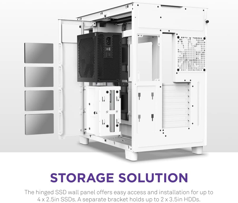 NZXT H9 Flow - Dual Chamber ATX Mid-Tower PC Gaming Case