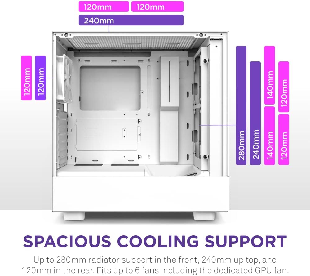 NZXT H5 Flow RGB - Compact ATX Mid-Tower PC Gaming Case