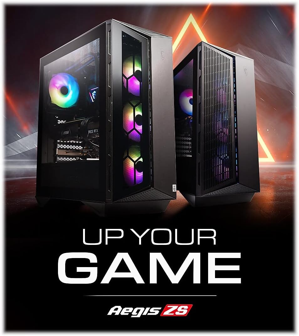 MSI Aegis ZS Gaming Desktop: AMD Ryzen R5-5600X, Radeon RX 6800, 16GB Memory (Dual-CHL), 1TB SSD, WiFi 6E, USB Type-C, VR-Ready, Windows 11 Home (5DT-291US)