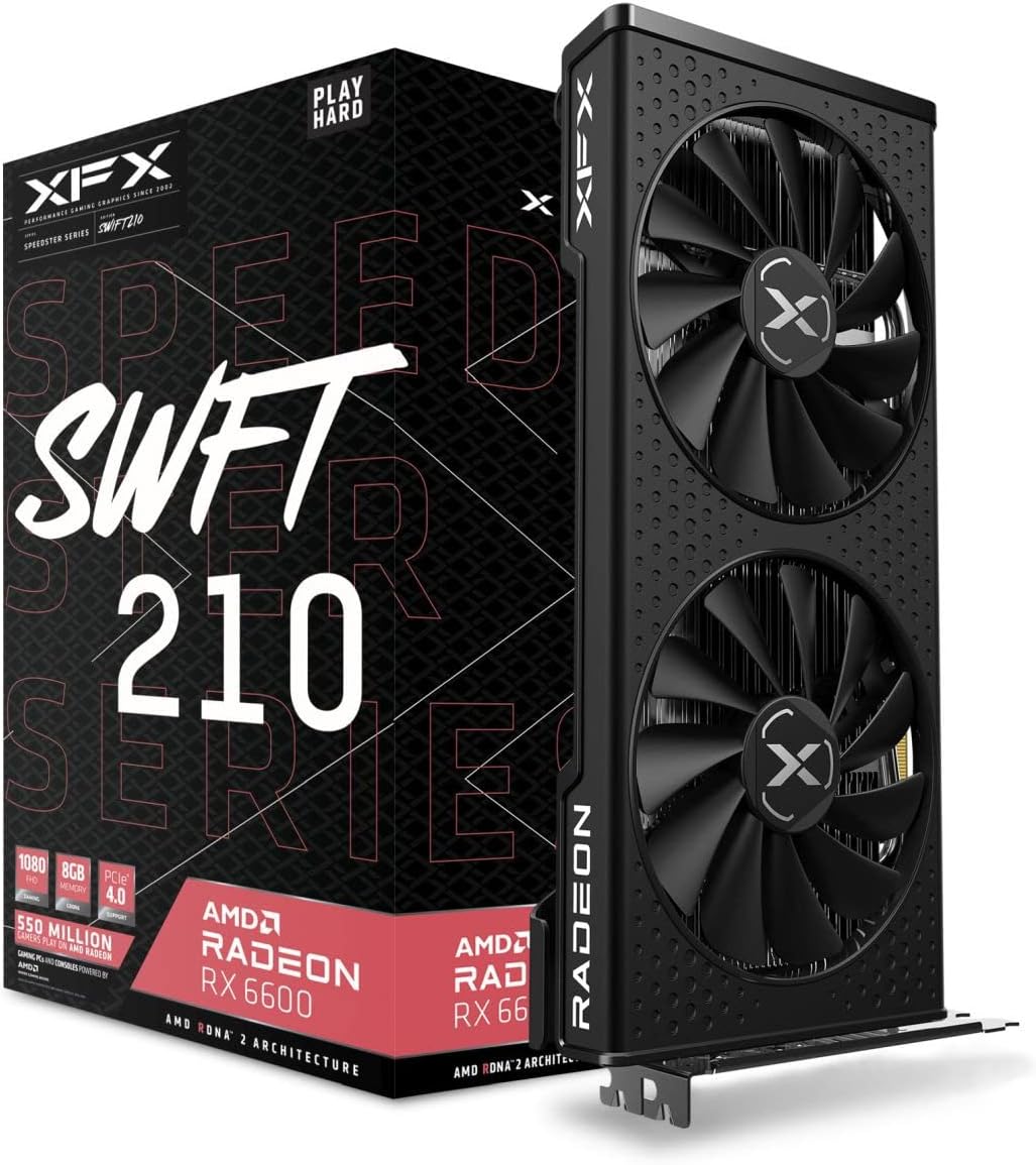 XFX Speedster SWFT 210 Radeon RX 6600 Core Gaming Graphics Card