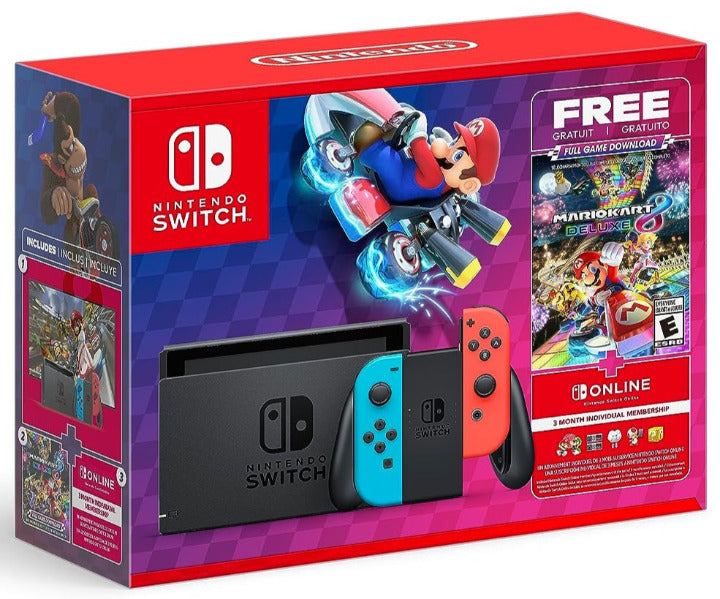 Nintendo Switch™ Mario Kart™ 8 Deluxe Bundle (Full Game Download + 3 Mo. Nintendo Switch Online Membership Included)
