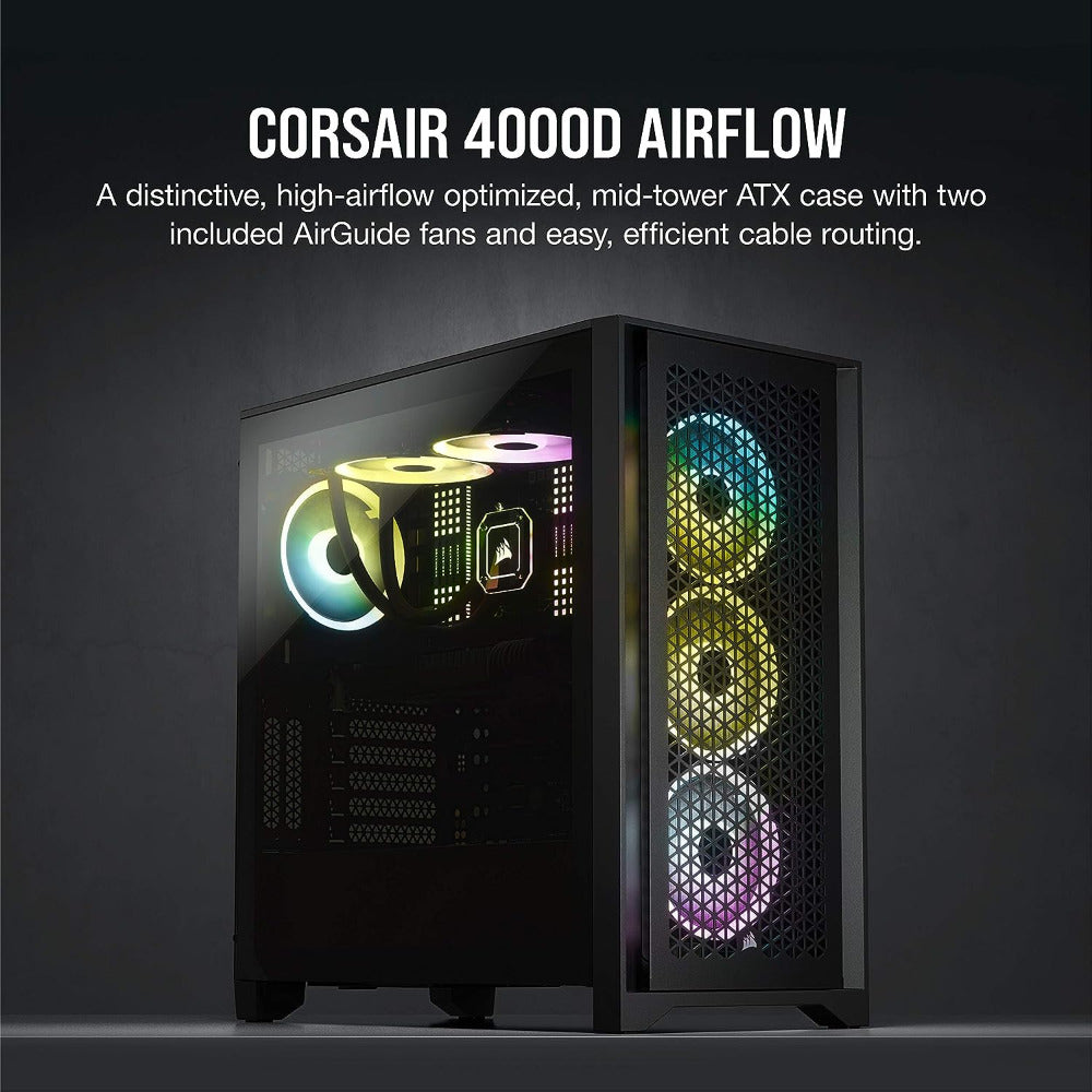 Corsair 4000D Airflow Tempered Glass Mid-Tower ATX PC Case