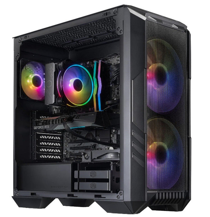Cooler Master HAF: AMD Ryzen 4100 Nvidia GTX 1050 Ti Gaming PC