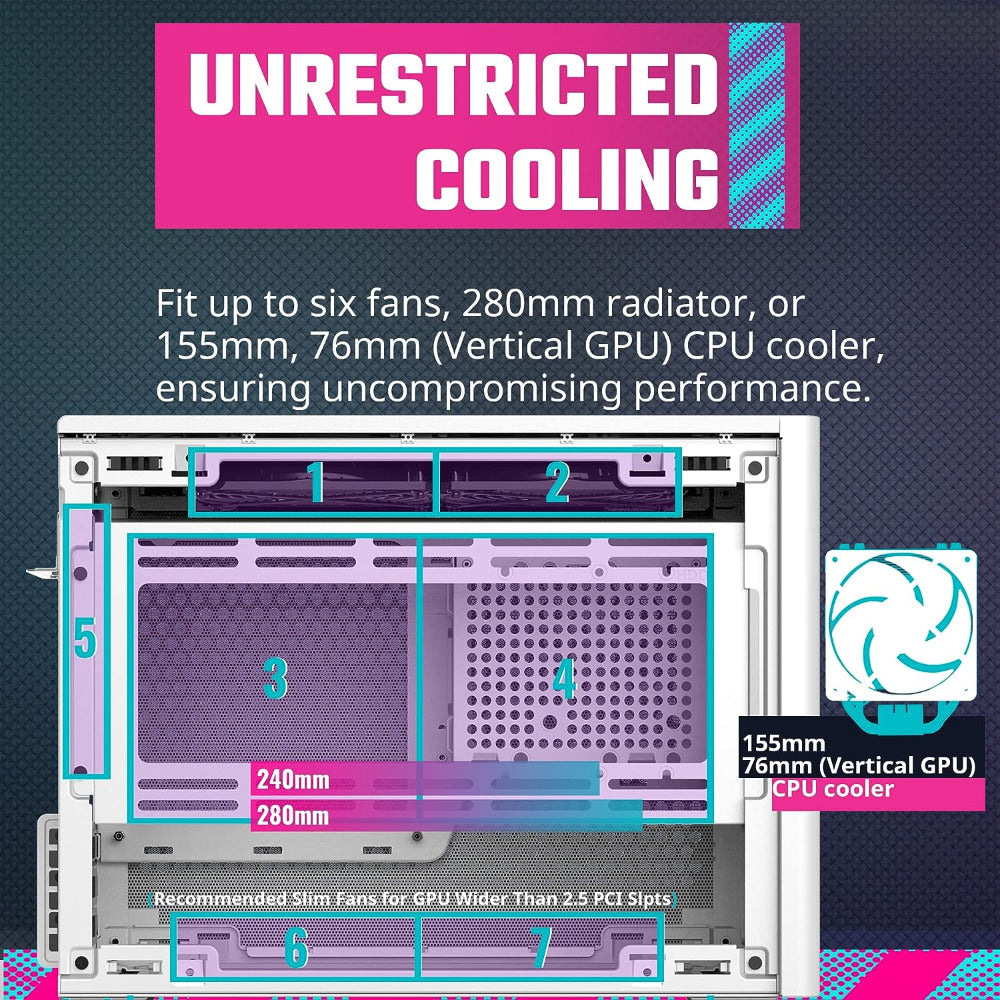 Cooler Master NR200P White SFF Small Form Factor Mini-ITX PC Case