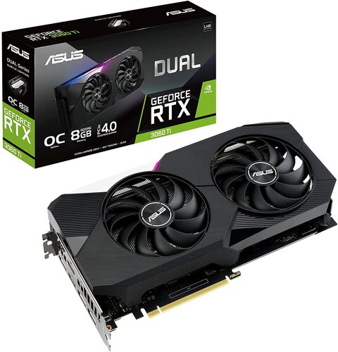 Asus GeForce RTX 3060 Ti LHR 8 GB DUAL OC V2 Video Card