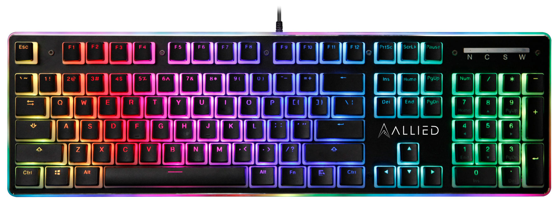 Allied Firehawk Mechanical Gaming Keyboard - Outemu Blue Switches