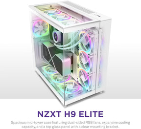 NZXT H9 Elite - Dual Chamber ATX Mid-Tower PC Gaming Case
