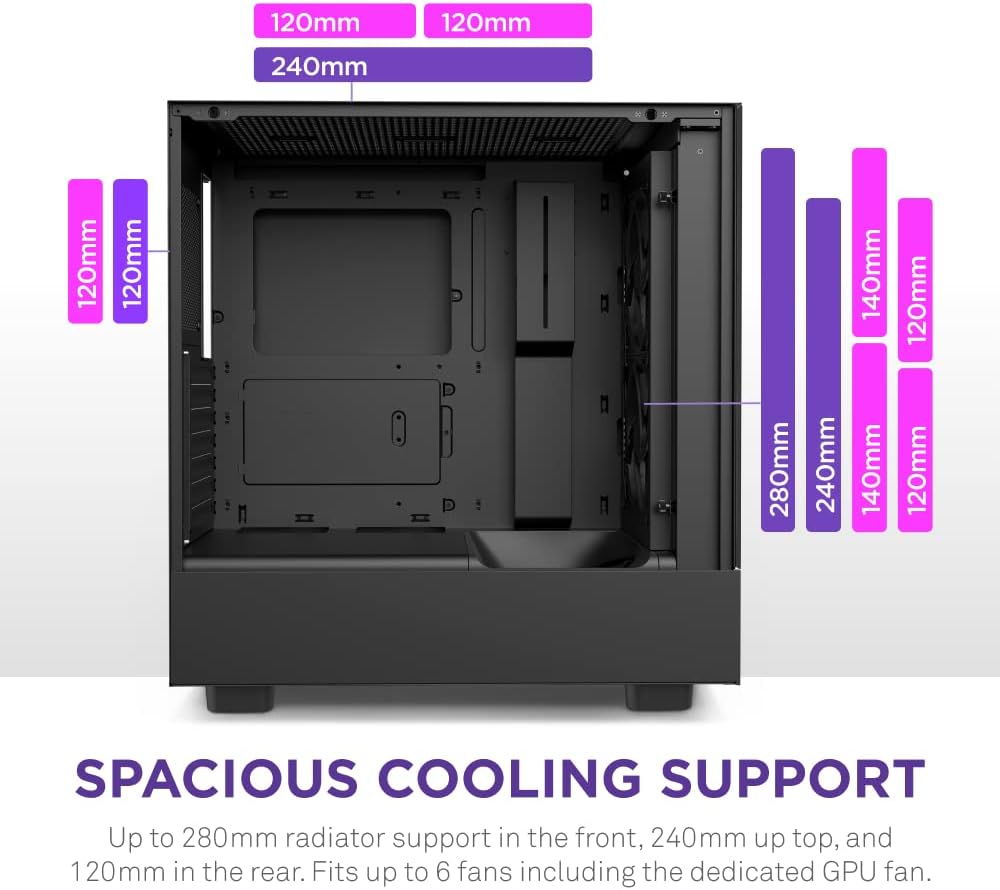 NZXT H5 Flow - Compact ATX Mid-Tower PC Gaming Case