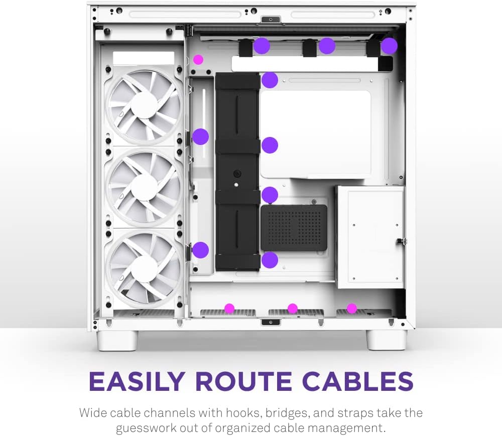 NZXT H9 Elite Dual-Chamber ATX Mid-Tower PC Case, Unique Glass Panel,  Intuitive Cable Mgt, 360mm Radiators & 10x120mm Fans Support, Built-in RGB  & Fan