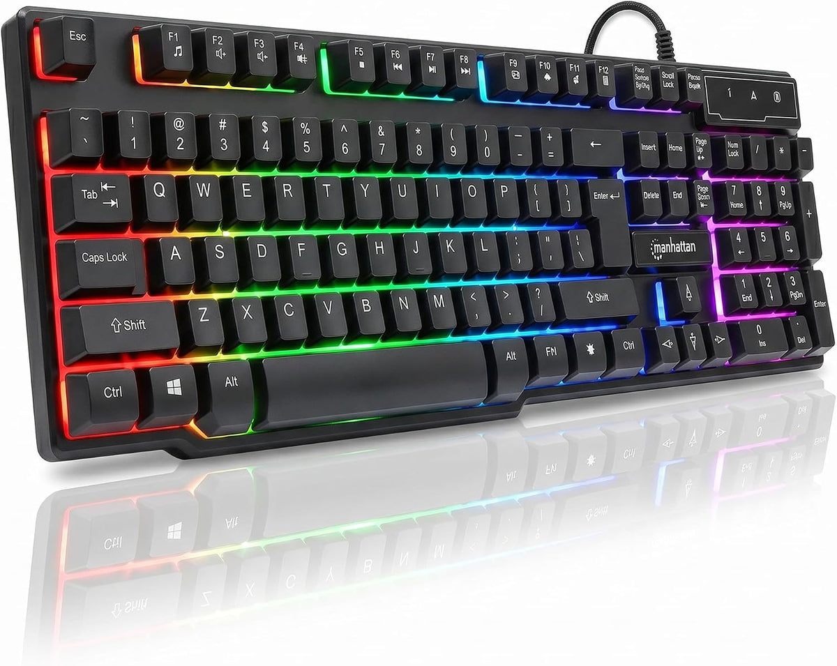 Rainbow RGB LED USB Gaming Keyboard