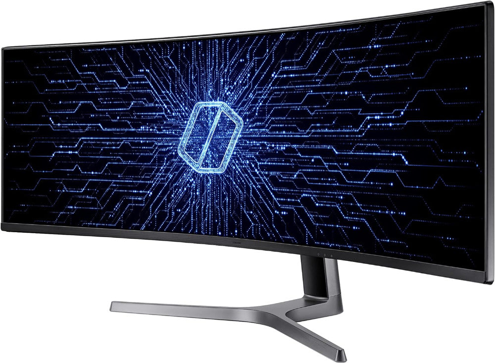 Samsung 49” Odyssey CRG Series Dual QHD (5120x1440) Curved Gaming Monitor, 120Hz, QLED, HDR, Height Adjustable Stand, Radeon FreeSync