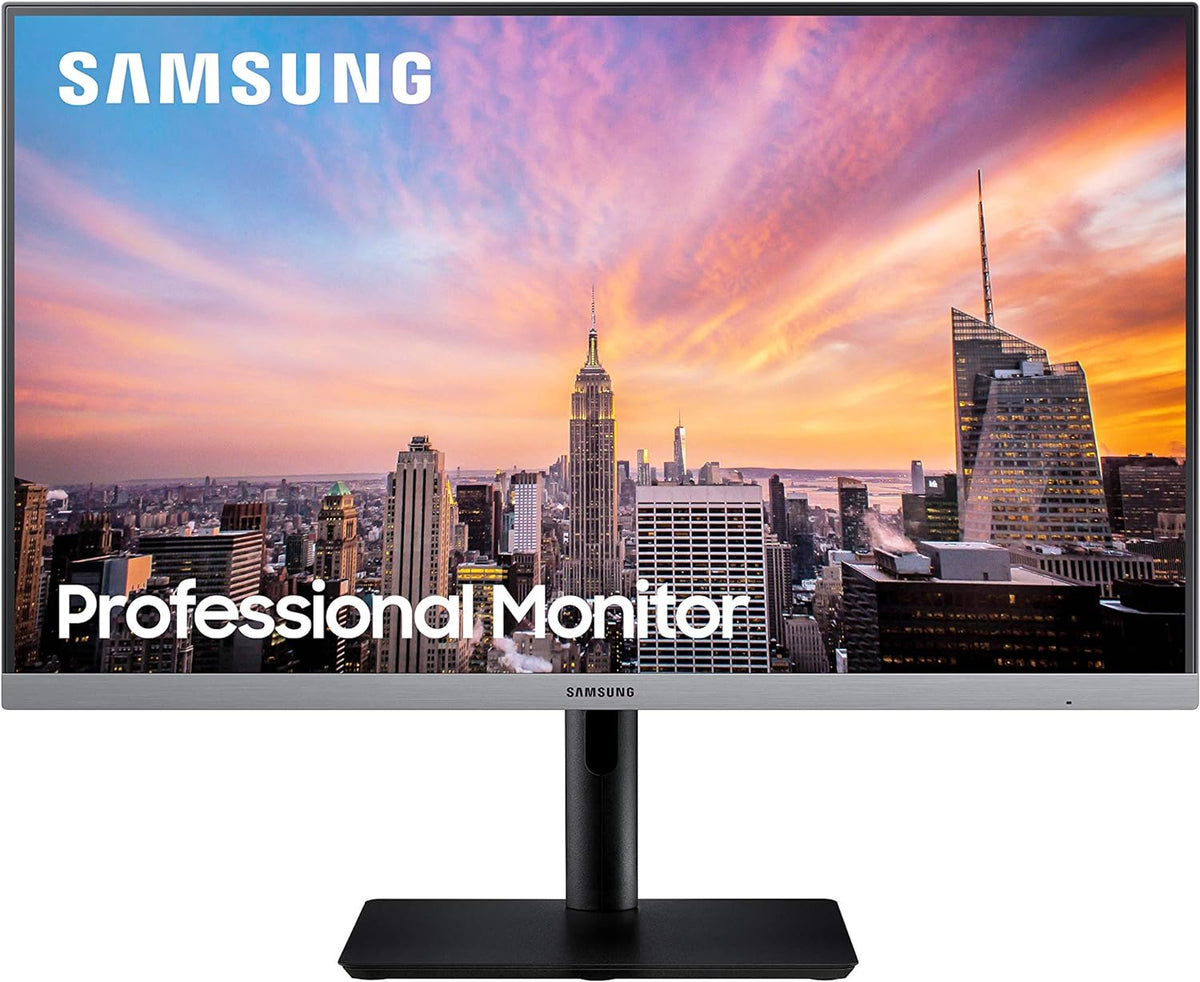 Samsung 24” SR650 Series 1080p Computer Monitor for Business, 75Hz, VGA, HDMI, DisplayPort