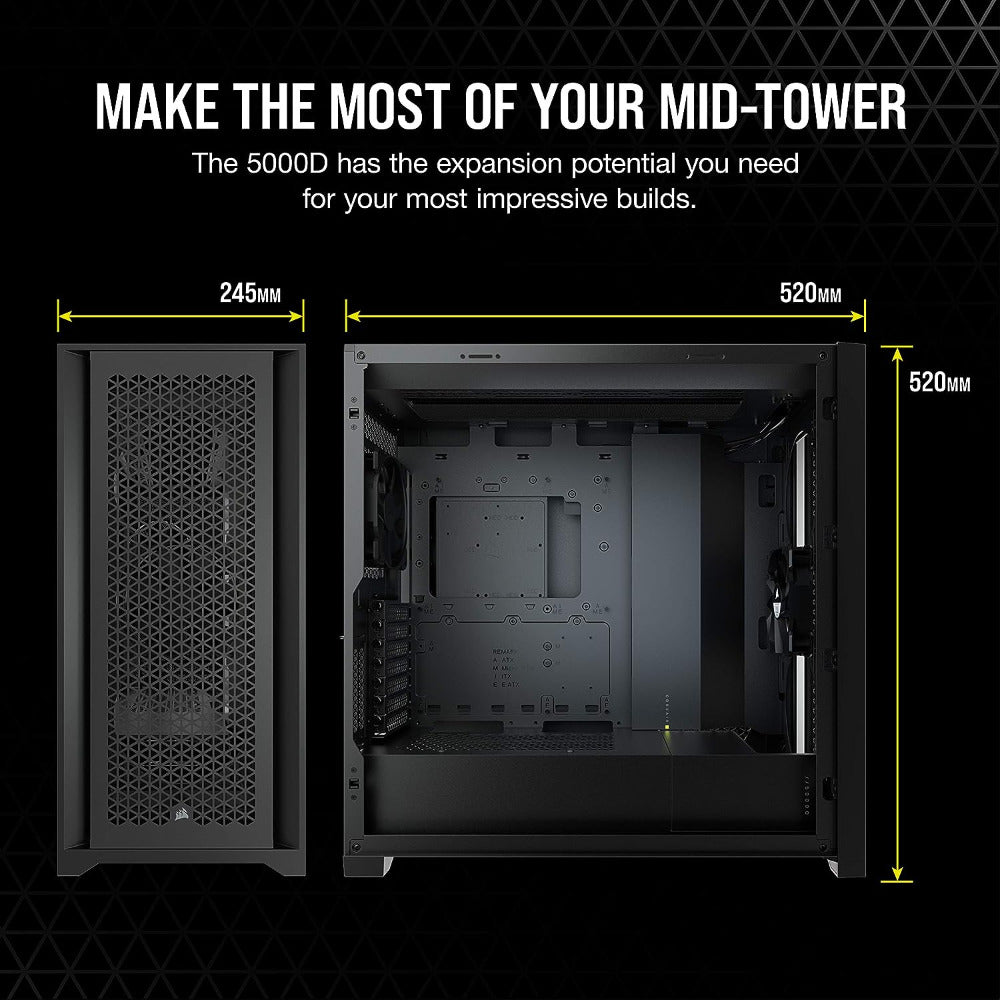 Corsair 5000D Airflow Tempered Glass Mid-Tower ATX PC Case